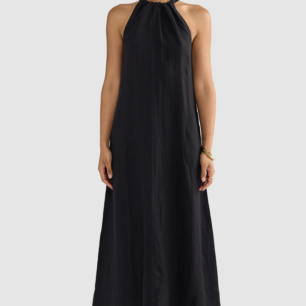 ORTC Women's Luna Linen Halter Dress Black – ORTC Clothing Co