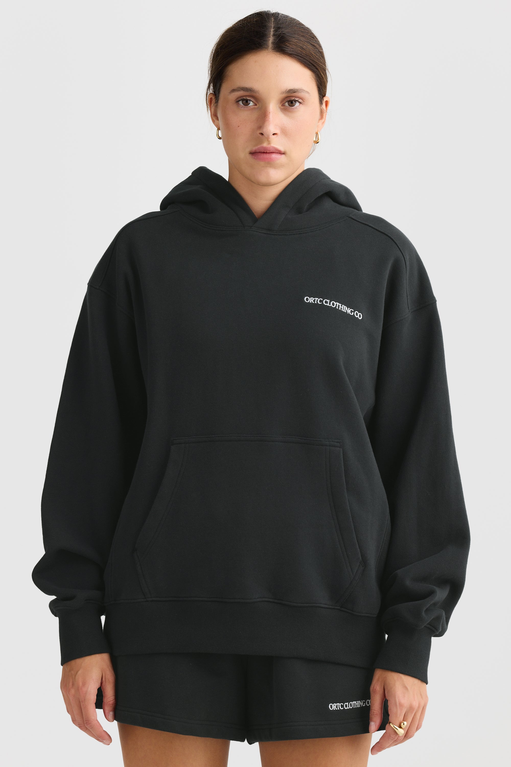 Lena Hoodie Washed Black