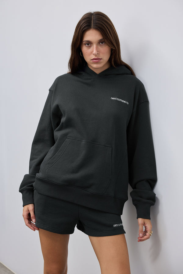 Lena Hoodie Washed Black