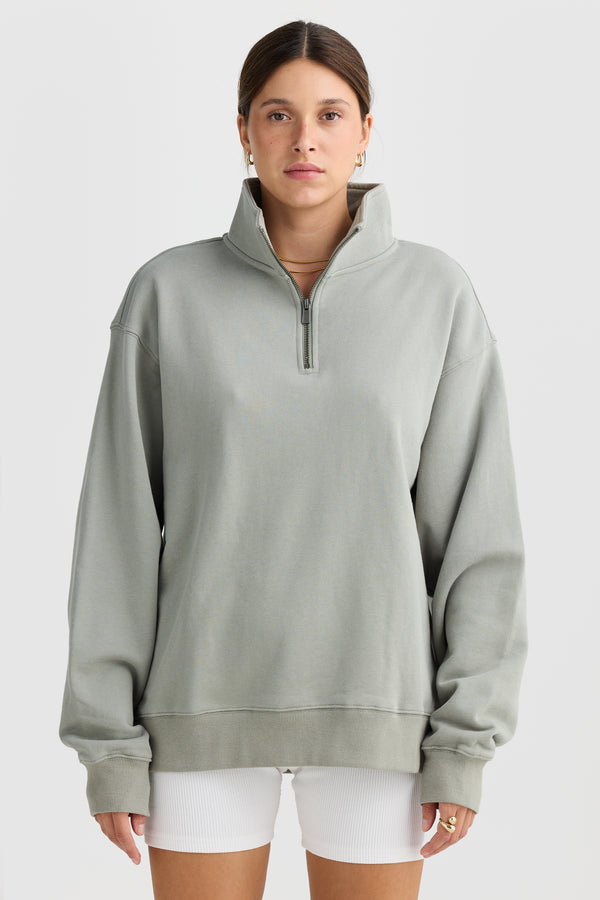 Quarter Zip Dusty Olive